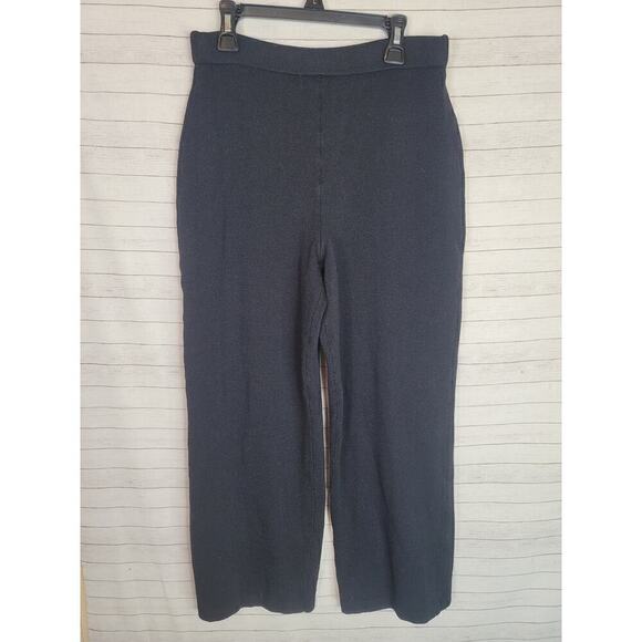 ST. JOHN BASICS PULL ON KNIT ANKLE PANTS IN BLACK, SZ 4 - Picture 1 of 14